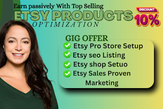 do etsy shop setup with etsy product etsy listing seo etsy digital product sales