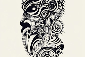 do cybersigilism, neo tribal, tattoo and clothing designs