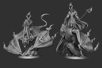 3d creature, 3d sculptor, action figure, 3d miniature, warhammer, tabletop model