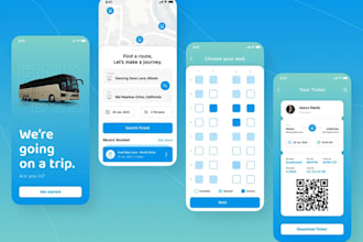 build a flight, bus, public transport app or website with smooth, modern design