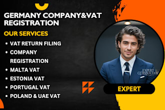 do vat and company registration for germany, scot, ire, est, nor, urk, tur, kuw