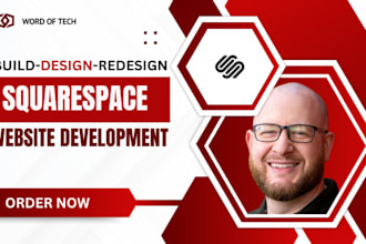 design, redesign squarespace website or build website development squares