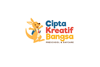 design cute preschool kangaroo logo