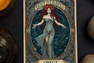 do tarot card tcg oracle dark art nouveau game card