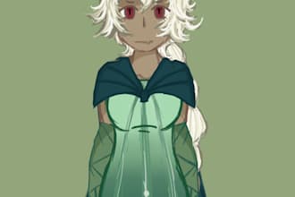 draw character designs into a cartoonish art style for cheap