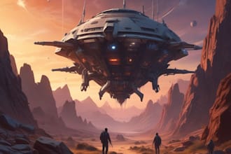 create a unique sci fi book cover art