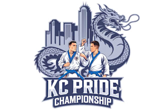 do fighting boxing martial arts team or club logo design