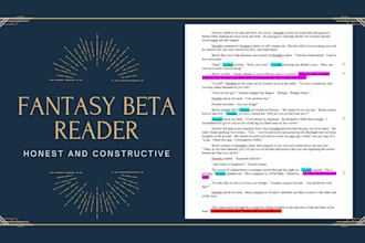 be your fantasy and romantasy beta reader