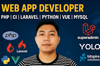 develop a professional web application using PHP, python, js