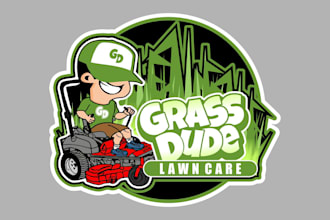 design a fun and edgy lawn care logo