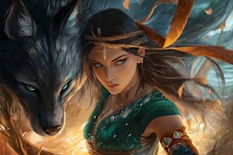 draw dnd art, fantasy character, creature, and dnd party