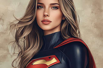draw superhero character for you
