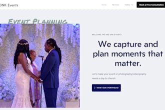 quickly build your custom event planning website