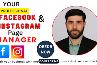 be your professional facebook and instagram page manager