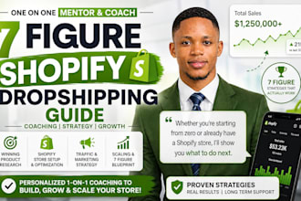 be your 7 figure shopify dropshipping mentor,  coach and ecommerce consultant