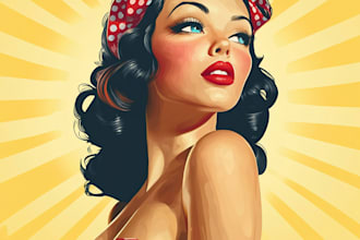 draw a pin up girl and pin up girl