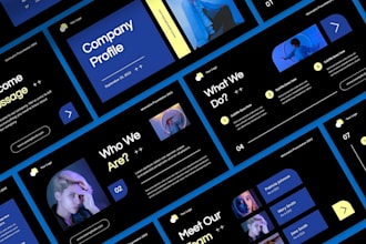 design company profile presentation pitch deck design powerpoint redesign