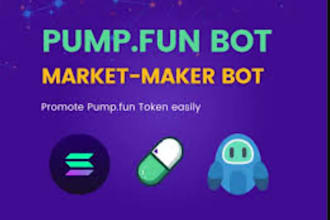 develop solana volume bot, market maker bot, token bot, pump fun bot