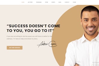 build life coaching website spiritual coach, fitness coach, career coach website