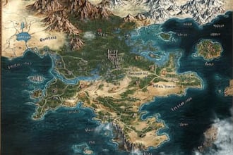 draw a custom map for fantasy, scifi, book or board game