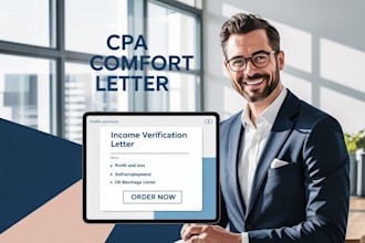 do income verification mortgage letter audit financial US cpa self employment