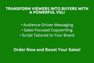 craft high converting vsl script for your business
