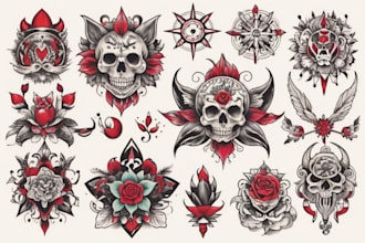 do neo traditional and oldschool tattoo designs