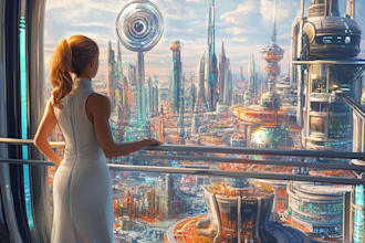 draw science fiction city, cyberpunk concept art