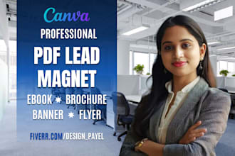 make professional PDF lead magnet, brochure, ebook, flyer and banner design