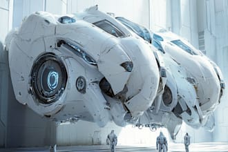 design robots and concept art of futuristic mecha