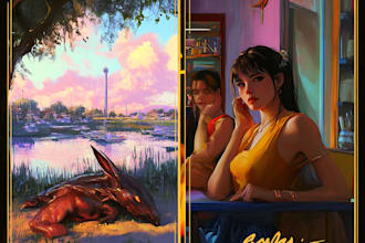 draw awesome illustration with realistic style