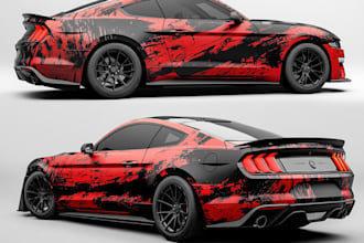 design an awesome car, van, and any vehicle wrap design