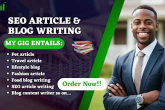 write SEO articles on pet, travel guide, lifestyle, fashion, sport, food blogs