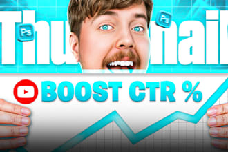 design catchy attractive youtube thumbnails