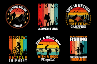 do custom retro vintage graphic t shirt design