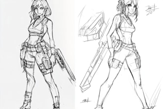 do quickly sketch of your character or creature