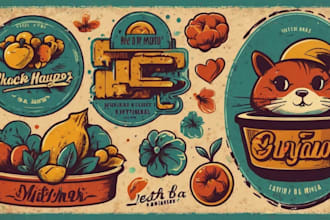 design a cute retro vintage logo or mascot illustration