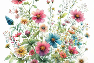 create beautiful feminine botanical flower