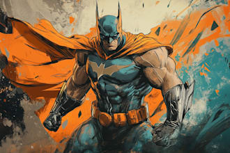 design superhero character design concept art for your comic