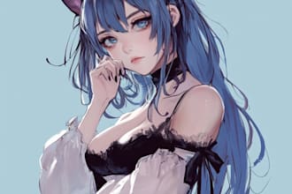 draw you or fan art or a character you ask me in anime style