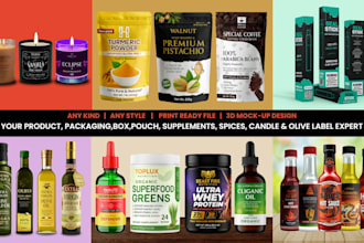 design product label, food label, bottle label, oil label