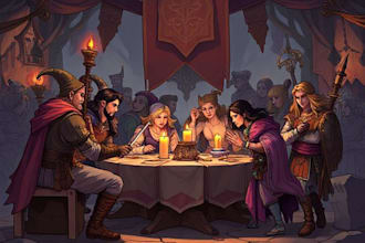 make a dnd party and d and d character art illustration for you