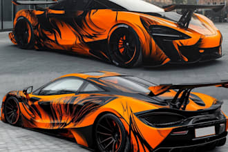 do amazing car wrap design or vehicle signage