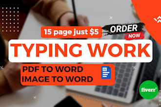 be your professional typist and retype scanned, handwritten, or PDF documents