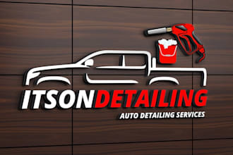 design eye catching auto detailing, car wash, automotive logo