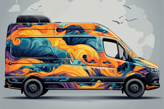 do vehicle wrap design, car wrap design, van wrap design