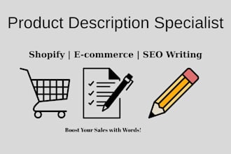 write high converting shopify product descriptions with SEO