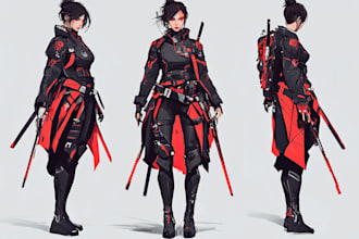 do military character design or military themed illustration