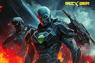 make a sci fi character and sci fi art