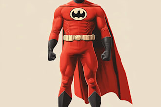 create scifi, superhero character art